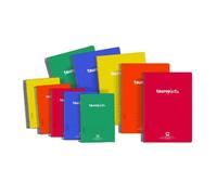 Cuadernos Espiral TAURO Plastic, Folio 80H Cuadros 4 mm. Tapa Plástico, Pack x8