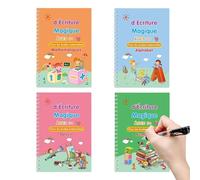 Cuadernos Mágicos Para Niños,Libros De Ejercicios Reutilizables Con Surcos | Libros de Escritura con Surcos para Niños | Para Oficina De Guardería Infantil