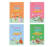 Cuadernos mágicos para niños, libros de trabajo ranurados reutilizables | Libros de escritura ranurados para niños, para trazar habilidades de letras para niños, jardín de infantes, educación
