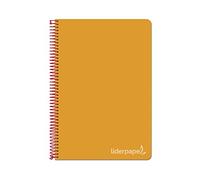 Cuadernos marca LIDERPAPEL modelo CUADERNO ESPIRAL LIDERPAPEL CUARTO WITTY TAPA DURA 80H 75GR CUADRO 4MM CON MARGEN COLOR NARANJA