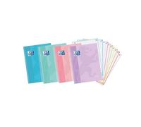 Cuadernos marca OXFORD modelo Oxford Europeanbook 10 Touch Cuaderno Espiral Formato A4+ Cuadriculado 5x5mm - 150 Hojas - Tapa Extradura Tacto Suave - 10 Bandas de Color - Colores Pastel Surtidos