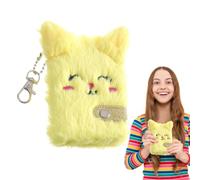 Cuadernos peludos para niñas, diario de escritura secreta, cuaderno de páginas rayadas