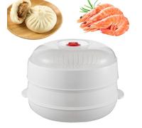 Cuador Vapor Microondas Con Tapa Y Bandeja,Vapor de patatas para microondas | Contenedor de calefacción para patatas carne maíz barrancos platos diversos