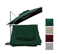 Cuadrada Toldo De Recambio Para Sombrilla Patio 3x3m 2.5x2.5m Impermeable UV30+ Doble Capa Top Cubierta De Recambio, 8 Varillas, Ventilación, Para Sombrilla Jardín Mercado Playa(Dark-Green,2.5x2.5m)