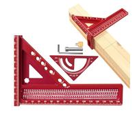 Cuadrado angular, regla de carpintero, herramienta de marcado de precisión, medidor de ángulo, diseño portátil para redactar proyectos de construcción de ingeniería de carpintería, 7.8 x 5.5 x 0.8