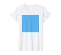 Cuadrado Azul Camiseta gráfica económica, Mujer, Blanco, S