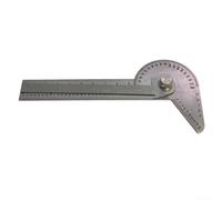 Cuadrado de calibre multifunción de acero inoxidable: buscador central, medidor de punto de perforación de 118°, transportador, divisor circular y regla de 4-3/4 pulgadas para ingeniería y mecanizado