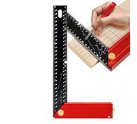 Cuadrado de construcción | Regla métrica imperial de 12 pulgadas | Cuadrado de encuadre de precisión - para carpintería, construcción, yeso, dibujo, metal, ferretería, industria artesanal