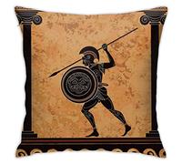 Cuadrado Fundas De Colchón Esparta Antigua Grecia Fundas De Cojín Linda Throw Pillow Case Transpirable Funda De Almohada 45X45Cm para Sofá Hogar Sala De Estar