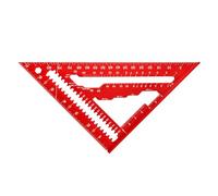 Cuadrado triangular profesional de 7 pulgadas para carpintería con escala de doble cara y borde liso para un diseño de marcado preciso, regla de aluminio inoxidable