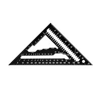 Cuadrado triangular profesional de 7 pulgadas para carpintería con escala de doble cara y borde liso para un diseño de marcado preciso, regla de aluminio inoxidable