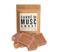 Cuadrados de almizcle ámbar sólido - Perfume Oriental fascinante - Almizcle natural de larga duración para ropa, cajones, coche e interior