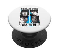 Cuadrados de Fotos Oficiales de The Rolling Stones Negro y Azul PopSockets PopGrip Adhesivo