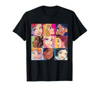 Cuadrícula de arte pop con personajes de princesas de Disney Camiseta