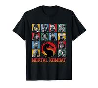 Cuadrícula de Personajes icónicos de Mortal Kombat Merch Camiseta