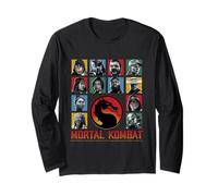 Cuadrícula de Personajes icónicos de Mortal Kombat Merch Manga Larga