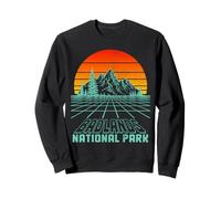 Cuadrícula Retro de Recuerdos del Parque Nacional Badlands de Dakota del Sur Sudadera