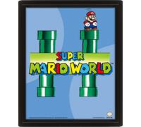 Cuadro 3d lenticular super mario world pipes