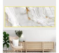 Cuadro abstracto de mármol dorado con diseño de nubes, póster moderno y lámina decorativa para la sala de estar (30x90cm)