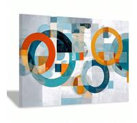 Cuadro abstracto genérico entrelazado para sala de estar, dormitorio, oficina, decoración de oficina, imágenes (60 x 90 cm/marco interior)