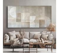 Cuadro abstracto moderno para pared, pintura geométrica, láminas decorativas para pared, obra de arte grande para sala de estar, dormitorio, decoración del hogar (60x140cm/sin marco)