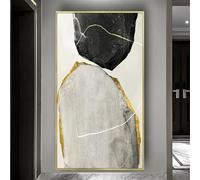 Cuadro abstracto sobre lienzo para decoración del hogar, mural moderno escandinavo para dormitorio (40 x 80 cm)