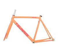 Cuadro bicicleta carretera 700C en aleación de aluminio ligera, cuadro competición cierre rápido, tallas 49/52/55/58 cm, incluye horquilla delantera, fácil montaje y ajuste(Color-26,55cm)