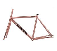 Cuadro bicicleta carretera 700C en aleación de aluminio ligera, cuadro competición cierre rápido, tallas 49/52/55/58 cm, incluye horquilla delantera, fácil montaje y ajuste(Color-8,49cm)