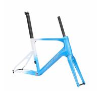 Cuadro BMX 451 20" Fibra De Carbono Marco De Bicicleta De Carretera, Eje Pasante F12×100mm R12×142mm, Freno De Disco, Enrutamiento Interno Completo, Neumáticos 20×1-3/8(Sky Blue)