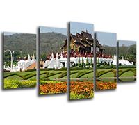 Cuadro Buda fotografico Base Madera, 165 x 62 cm, Parque Real Rajapruek, Jardin de Chiang-MAI Ref. 26034