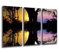 Cuadro Buda fotografico Base Madera, 97 x 62 cm, Doble Puesta de Sol, Naturaleza Ref. 26074