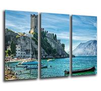 Cuadro Buda fotografico Base Madera, 97 x 62 cm, Paisaje Lago di Garda Malcesine tef. 26045