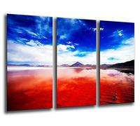 Cuadro Buda fotografico base madera, 97 x 62 cm, Paisaje Laguna Verde y Colorada ref. 26088