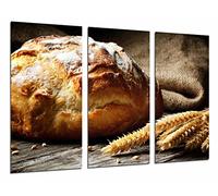 Cuadro Camara Fotográfico Hogaza de pan, trigo, panaderia, Pasteleria Tamaño total: 97 x 62 cm XXL