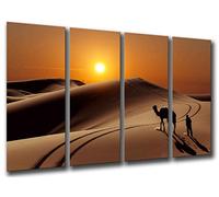 Cuadro Camara Fotográfico Paisaje Playa Desierto Tamaño total: 131 x 62 cm XXL, Multicolor