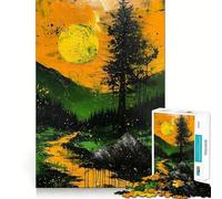 Cuadro Camino al Sol de 1000 Piezas Rompecabezas de lógica para Adultos Corte de precisión Bordes Lisos reuniones Familiares (38x52cm)