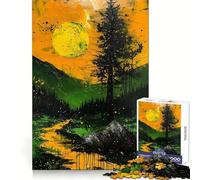 Cuadro Camino al Sol para Adultos, Rompecabezas de 1000 Piezas, Ejercicio Mental, escapada Relajante, Corte de precisión, Ideal (38x52cm)