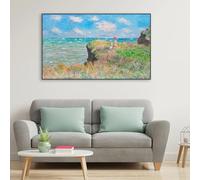 Cuadro clásico de Madame Monet y su hijo, reproducción de pintura al óleo, póster vintage de Claude Monet, lienzo decorativo para dormitorio (60x90 cm/sin marco)