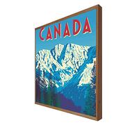 Cuadro con Marco de Madera Retroiluminado Canada: Serie Viajera 80 x 60 cms