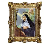 CUADRO CON MARCO MADONNA SANTA RITA DA CASCIA ICONAS ANTIK BAROCK 56x46cm