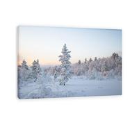 Cuadro con Paisaje de Invierno-Imagen de Nieve Sobre Lienzo Ridge Pósteres y grabados Decoración de Pared Cuadros Pared Imágenes 70X105cm(28x41in) Marco interior