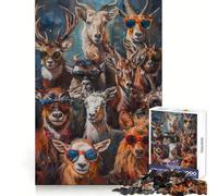 Cuadro de Animales Salvajes y geniales para Adultos, Rompecabezas de 1000 Piezas, Ejercicio Mental, Escape Sereno, Cierre Seguro, Regalo Ideal (38x52cm)