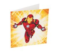 "Cuadro de arte con diamantes - Ironman - 18 x 18 cm"