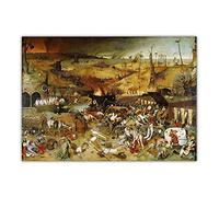 Cuadro de arte de pared de lienzo-Bruegel Pieter "El triunfo de la muerte" Impresión en lienzo-Lienzo Arte de la pared Imagen de decoración del hogar 70x98cm Sin marco