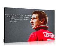 Cuadro de arte de pared en lienzo con cita de Eric Cantona sobre las sardinas del Manchester United