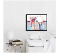 Cuadro de arte dental con implante dental, lienzo para pared, diseño de clínica de dientes, 40 x 60 cm, sin marco