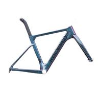 Cuadro de bicicleta de carretera 700C de 44, 47, 50, 53 y 56 cm, de fibra de carbono, con freno de disco, eje pasante F12×100 mm R12×142 mm, cuadro Windbreaker, pedalier roscado T47 mm, neumáticos máx