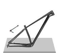 Cuadro de Bicicleta de montaña de Carbono de 27,5" y 29" con Freno de Disco, 15''/17''/19'' Am XC, Eje pasante rígido, enrutamiento Interno de 12 x 142 mm (Color: Negro Brillante, tamaño 27,5 x 15)