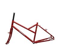 Cuadro de bicicleta de paseo de 26 pulgadas, 43 cm, 46 cm, frenos V + frenos de disco, cuadro de acero al cromo-molibdeno con horquilla de 100/135 mm, cierre rápido, neumáticos máx. 26 x 2,0"