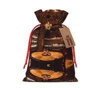 Cuadro de bodega de vino tinto 1 bolsa con cordón de 4.7 x 6.9 pulgadas, duradera y elegante, ideal para regalos personalizados de Halloween